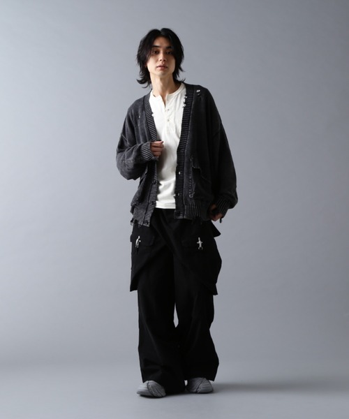DANKE SCHON（ダンケシェーン）の「DankeSchon/ダンケシェーン/MILS KNIT CARDIGAN（カーディガン/ボレロ・メンズ・ベージュ/ブラック・M/L）」の10枚目の写真