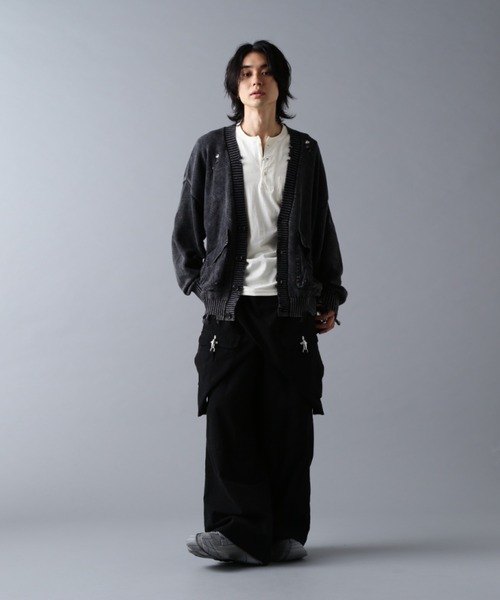 DANKE SCHON（ダンケシェーン）の「DankeSchon/ダンケシェーン/MILS KNIT CARDIGAN（カーディガン/ボレロ・メンズ・ベージュ/ブラック・M/L）」の11枚目の写真