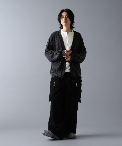 DANKE SCHON（ダンケシェーン）の「DankeSchon/ダンケシェーン/MILS KNIT CARDIGAN（カーディガン/ボレロ・メンズ・ベージュ/ブラック・M/L）」の12枚目の写真