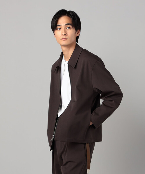 COMME CA MEN(コムサメン)の「ソロテックス レーヨンフィラメント ステンカラーブルゾン(ブルゾン・メンズ・ダークブラウン/ブラック・M/L)」の12枚目の写真