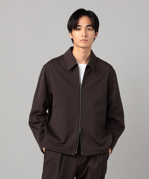 COMME CA MEN(コムサメン)の「ソロテックス レーヨンフィラメント ステンカラーブルゾン(ブルゾン・メンズ・ダークブラウン/ブラック・M/L)」の15枚目の写真
