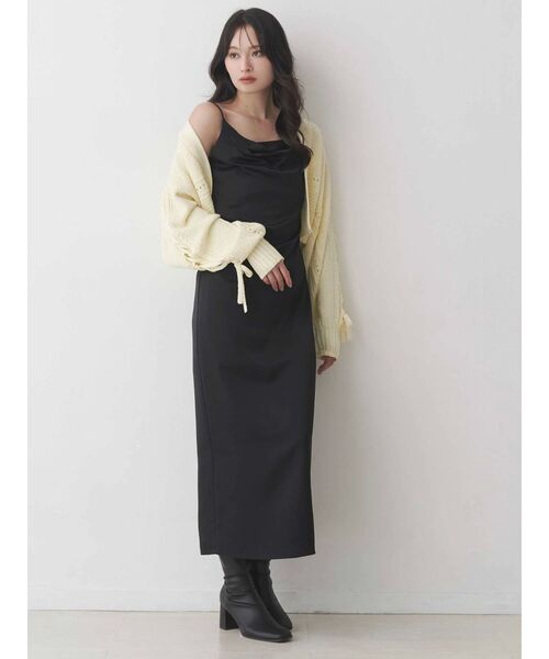 MERCURYDUO(マーキュリーデュオ)の「ショルダーレースアップカーデ(カーディガン/ボレロ・レディース・オフホワイト/ブルー/イエロー/ブラウン・FREE)」の9枚目の写真