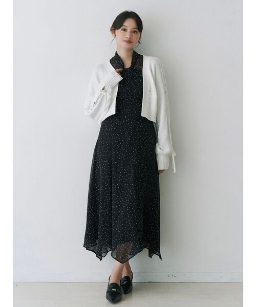 MERCURYDUO(マーキュリーデュオ)の「ショルダーレースアップカーデ(カーディガン/ボレロ・レディース・オフホワイト/ブルー/イエロー/ブラウン・FREE)」の17枚目の写真