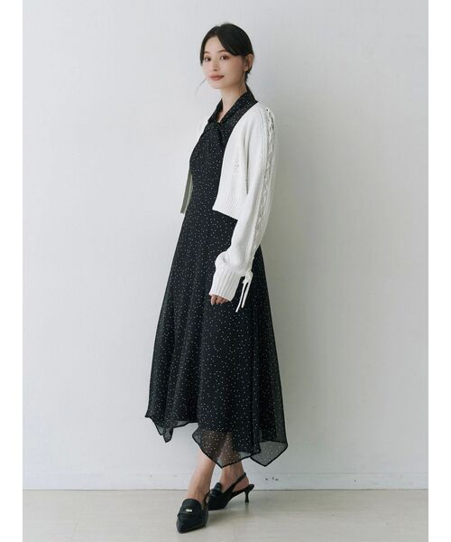 MERCURYDUO(マーキュリーデュオ)の「ショルダーレースアップカーデ(カーディガン/ボレロ・レディース・オフホワイト/ブルー/イエロー/ブラウン・FREE)」の19枚目の写真