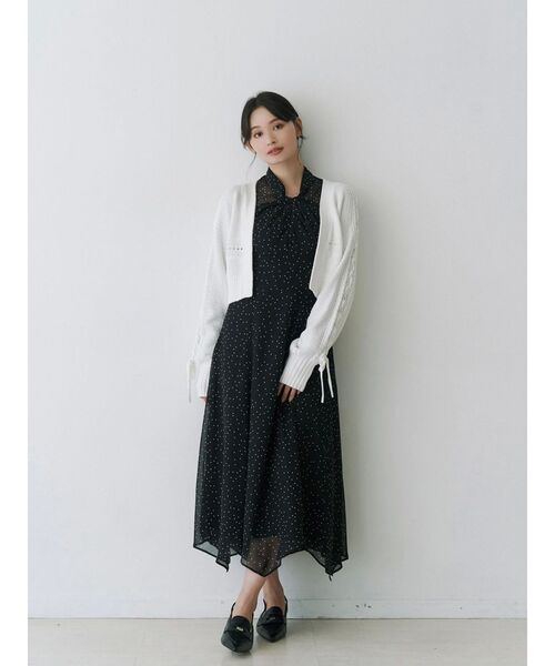 MERCURYDUO(マーキュリーデュオ)の「ショルダーレースアップカーデ(カーディガン/ボレロ・レディース・オフホワイト/ブルー/イエロー/ブラウン・FREE)」の16枚目の写真