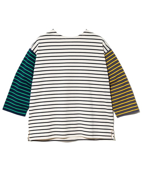 CUBE SUGAR(キューブシュガー)の「CUBE SUGAR/キューブシュガー 先染めボーダー天竺 前後着配色 ステッチPO(Tシャツ/カットソー・レディース・レッド/ネイビー/その他1・FREE)」の14枚目の写真
