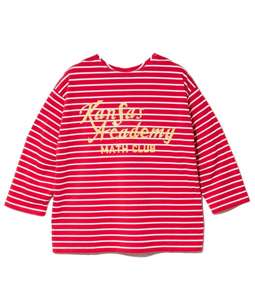 CUBE SUGAR(キューブシュガー)の「CUBE SUGAR/キューブシュガー 先染めボーダー天竺 前後着配色 ステッチPO(Tシャツ/カットソー・レディース・レッド/ネイビー/その他1・FREE)」の15枚目の写真