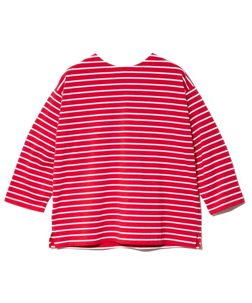 CUBE SUGAR(キューブシュガー)の「CUBE SUGAR/キューブシュガー 先染めボーダー天竺 前後着配色 ステッチPO(Tシャツ/カットソー・レディース・レッド/ネイビー/その他1・FREE)」の16枚目の写真