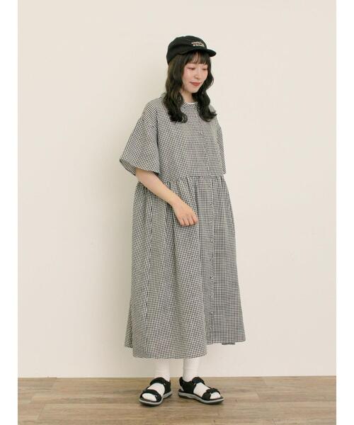 セール】【WEB限定】ちび襟シャツワンピース（ワンピース