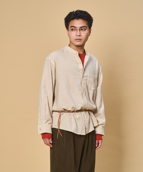 Flannel Bandcollar Shirts / フランネルバンドカラーシャツ（シャツ