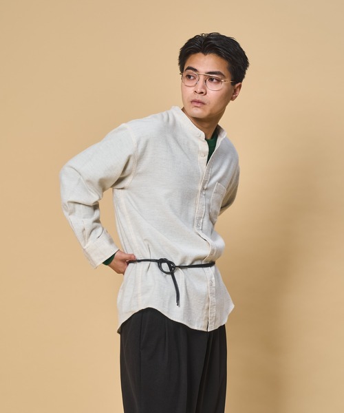 Flannel Bandcollar Shirts / フランネルバンドカラーシャツ（シャツ