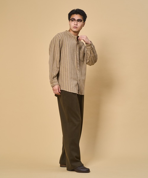 Flannel Bandcollar Shirts / フランネルバンドカラーシャツ（シャツ