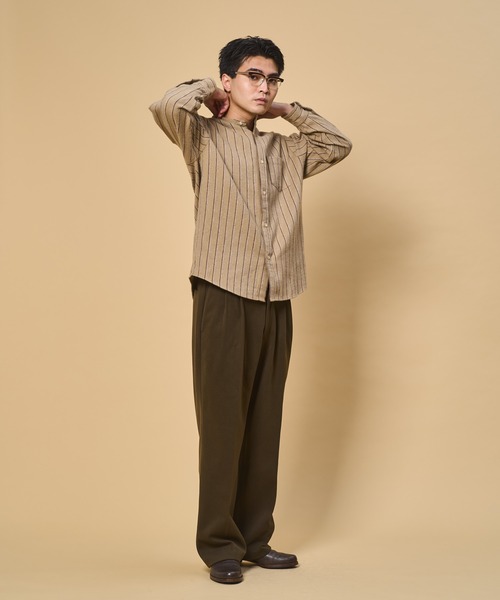 Flannel Bandcollar Shirts / フランネルバンドカラーシャツ（シャツ