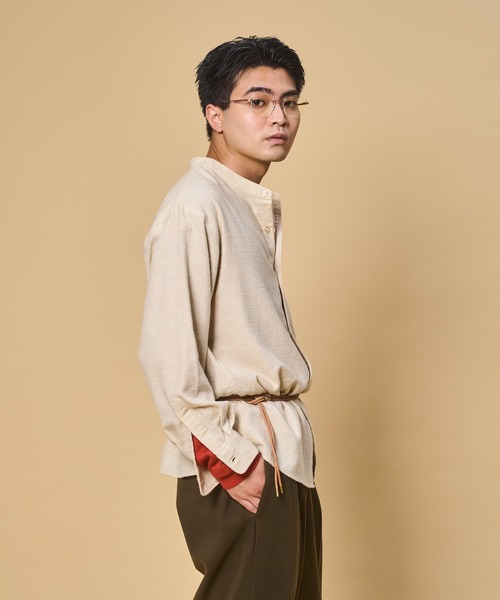 Flannel Bandcollar Shirts / フランネルバンドカラーシャツ（シャツ
