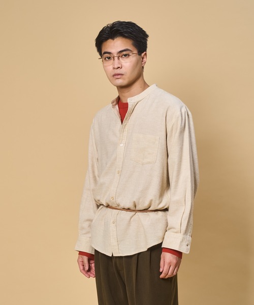 Flannel Bandcollar Shirts / フランネルバンドカラーシャツ（シャツ
