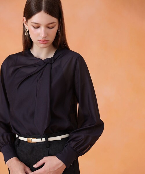 オーガンジーツイストボウブラウス（シャツ/ブラウス）｜ANAYI（アナイ