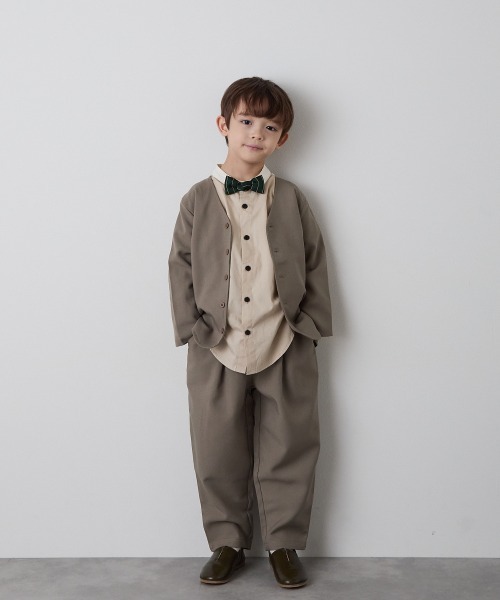 riziere(リジェール)の「ピュアコットンバンドカラーシャツ(ボタン取り外し対応)(シャツ/ブラウス・キッズ・アイボリー・90/100/110/120/130/140/150/160)」の2枚目の写真