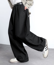 classicalelf（クラシカルエルフ）の「綿100％ インツータック仕様 ワイドバルーンパンツ／Inverted Two-Tuck Wide Balloon Pants（チノパンツ）」