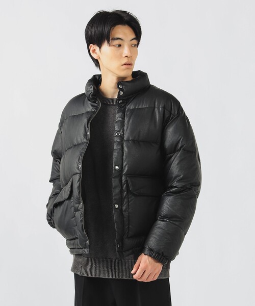 BEAMS HEART(ビームスハート)の「フェイクレザー 中綿 ブルゾン(ブルゾン・メンズ・ブラック/ライトブラウン・LARGE/MEDIUM/SMALL)」の10枚目の写真