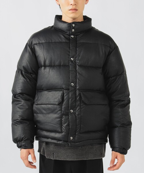 BEAMS HEART(ビームスハート)の「フェイクレザー 中綿 ブルゾン(ブルゾン・メンズ・ブラック/ライトブラウン・LARGE/MEDIUM/SMALL)」の13枚目の写真