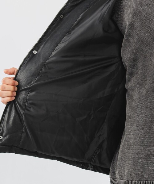 BEAMS HEART(ビームスハート)の「フェイクレザー 中綿 ブルゾン(ブルゾン・メンズ・ブラック/ライトブラウン・LARGE/MEDIUM/SMALL)」の19枚目の写真