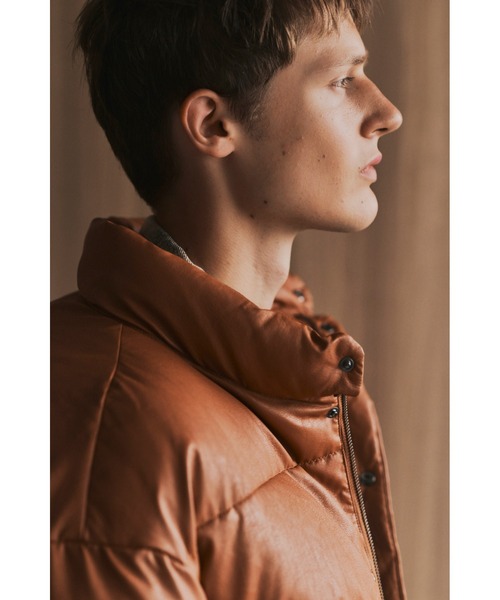 BEAMS HEART(ビームスハート)の「フェイクレザー 中綿 ブルゾン(ブルゾン・メンズ・ブラック/ライトブラウン・LARGE/MEDIUM/SMALL)」の6枚目の写真