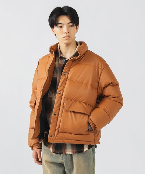 激渋 スペイン製 レザー ニット 切替 ブルゾン 茶色 中綿 フェイクレザー 中綿 ブルゾン（ブルゾン）｜BEAMS HEART（ビームス