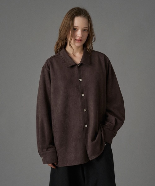 SILVER BUTTON LONG SLEEVE SHIRT / シルバーボタンロング