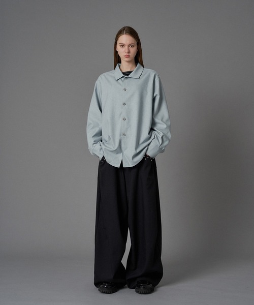 SILVER BUTTON LONG SLEEVE SHIRT / シルバーボタンロングスリーブ 