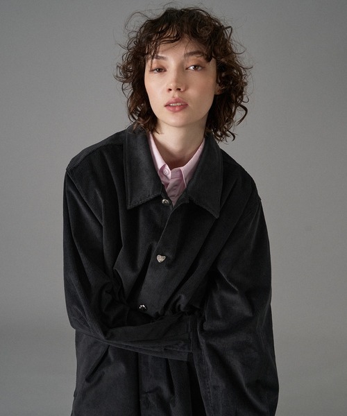 SILVER BUTTON LONG SLEEVE SHIRT / シルバーボタンロング