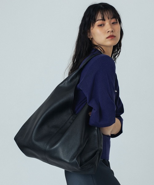 ROSE BUD（ローズバッド）の「(MILLELA FIRENZE)BIG LEATHER TOTE BAG（トートバッグ・レディース・ブラック/ブラウン・ONE SIZE）」の5枚目の写真
