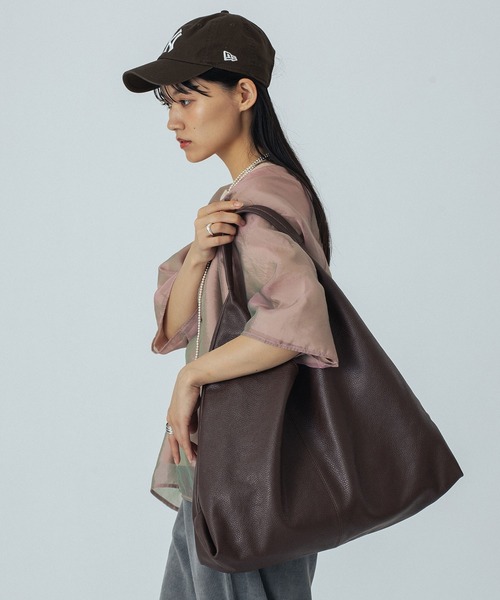ROSE BUD（ローズバッド）の「(MILLELA FIRENZE)BIG LEATHER TOTE BAG（トートバッグ・レディース・ブラック/ブラウン・ONE SIZE）」の7枚目の写真