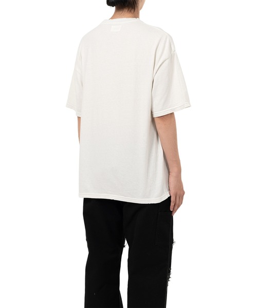 KAMIYA（カミヤ）の「"K-Wing" Distressed Pocket T-shirt（Tシャツ/カットソー・メンズ・ホワイト・S）」の5枚目の写真