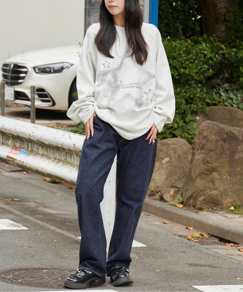 Theater code(シアターコード)の「Studded Star Design Crew Neck Sweatshirt / スタッズ付き スターデザイン クルーネックスウェット(スウェット・レディース・ブラック/グレー・L/M)」の9枚目の写真