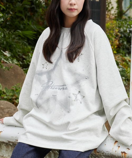 Theater code(シアターコード)の「Studded Star Design Crew Neck Sweatshirt / スタッズ付き スターデザイン クルーネックスウェット(スウェット・レディース・ブラック/グレー・L/M)」の16枚目の写真