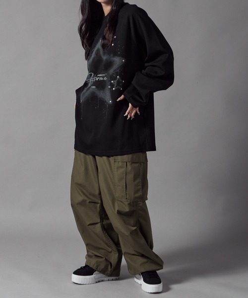 Theater code(シアターコード)の「Studded Star Design Crew Neck Sweatshirt / スタッズ付き スターデザイン クルーネックスウェット(スウェット・レディース・ブラック/グレー・L/M)」の18枚目の写真