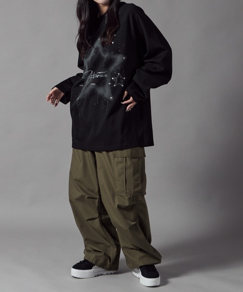 Theater code(シアターコード)の「Studded Star Design Crew Neck Sweatshirt / スタッズ付き スターデザイン クルーネックスウェット(スウェット・レディース・ブラック/グレー・L/M)」の19枚目の写真