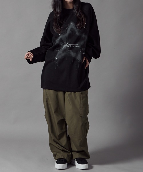 Theater code(シアターコード)の「Studded Star Design Crew Neck Sweatshirt / スタッズ付き スターデザイン クルーネックスウェット(スウェット・レディース・ブラック/グレー・L/M)」の21枚目の写真