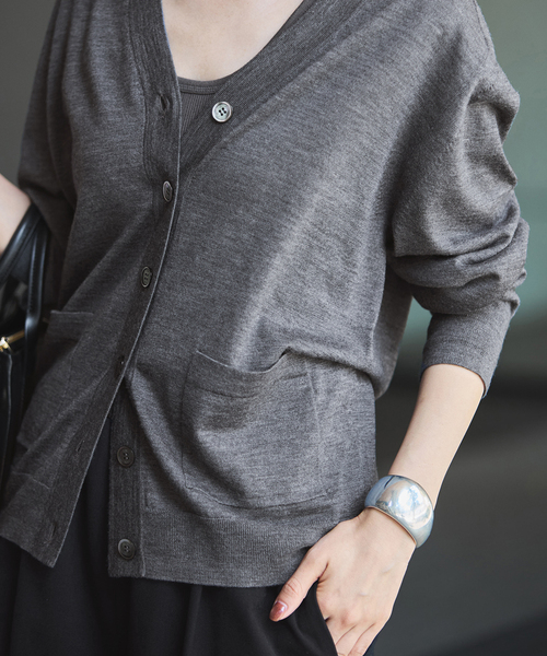 ≪WEB限定 / 追加≫イタリアヤーン basic Vネックカーディガン
