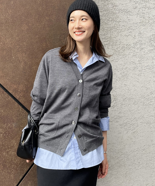 フレーワークイタリアヤーン CO Vネックカーディガン　完売 フレーワークイタリアヤーン CO Vネックカーディガン 完売