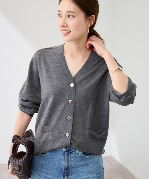 ≪WEB限定 / 追加≫イタリアヤーン basic Vネックカーディガン