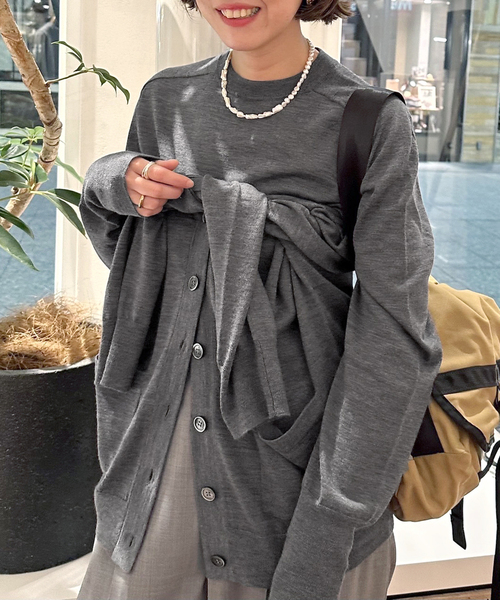 ≪WEB限定 / 追加≫イタリアヤーン basic Vネックカーディガン