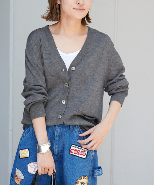 ≪WEB限定 / 追加≫イタリアヤーン basic Vネックカーディガン