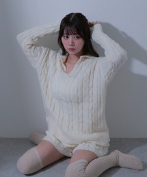 knit armonia cable stitch setup / ニットアルモニアケーブルステッチセットアップ