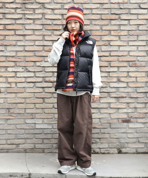 THE NORTH FACE(ザノースフェイス)の「THE NORTH FACE / ヌプシ ベスト(ダウンベスト・レディース・ベージュ/ブラック・LARGE)」の4枚目の写真