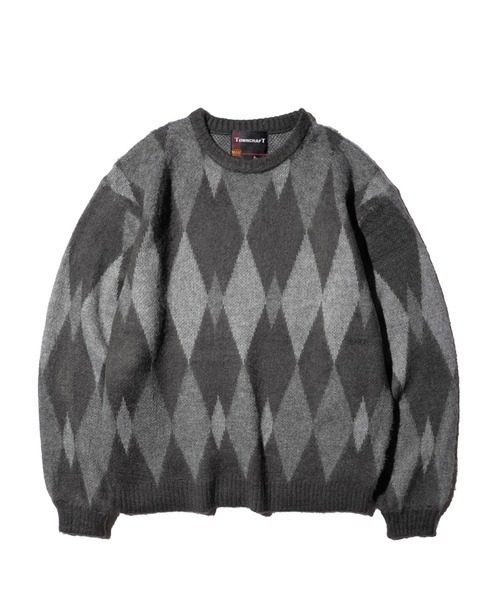 TOWNCRAFT（タウンクラフト）の「TOWNCRAFT タウンクラフト / VINTAGE PATTERN SHAGGY CREW SWEATER（ニット/セーター・メンズ・その他1/その他2/ライトグレー系1/グレー/カーキ/オリーブ・SMALL/MEDIUM/LARGE）」の3枚目の写真