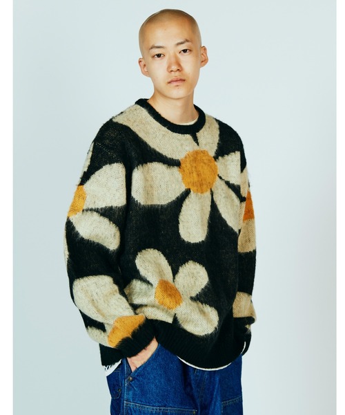 TOWNCRAFT（タウンクラフト）の「TOWNCRAFT タウンクラフト / VINTAGE PATTERN SHAGGY CREW SWEATER（ニット/セーター・メンズ・その他1/その他2/ライトグレー系1/グレー/カーキ/オリーブ・SMALL/MEDIUM/LARGE）」の6枚目の写真