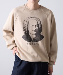【Healthknit】Classic Sweat Crew L/S(Bach Print)