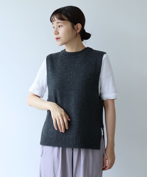 【希少品】STONE  ニットベスト ウールニットベスト｜ユトリノクウカンのアウトレット通販｜三井
