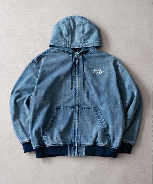 セール】WEGO/【25年秋冬新作】ワーカーズフードブルゾン（デニム